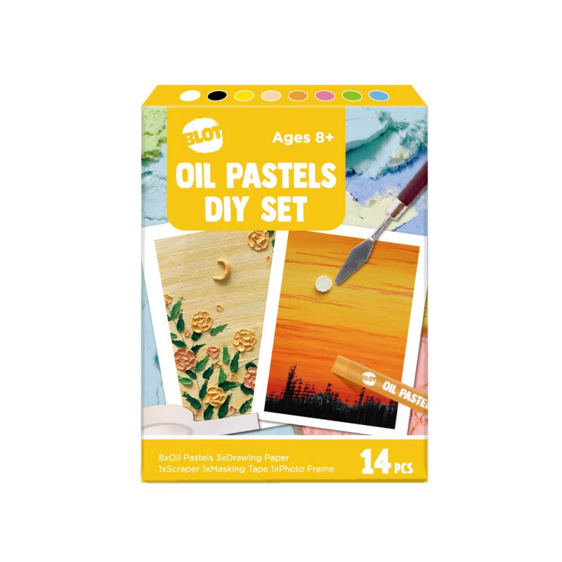Pasteles al óleo, juego de suministros de arte de pasteles de 14 piezas